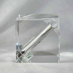 Crystal Cube for Hanging Light Fixture Replacement Pendant Glass Paperweight 2 ¾